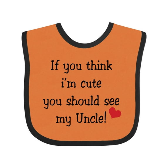 Inktastic Cute Uncle Boys or Girls Baby Bib