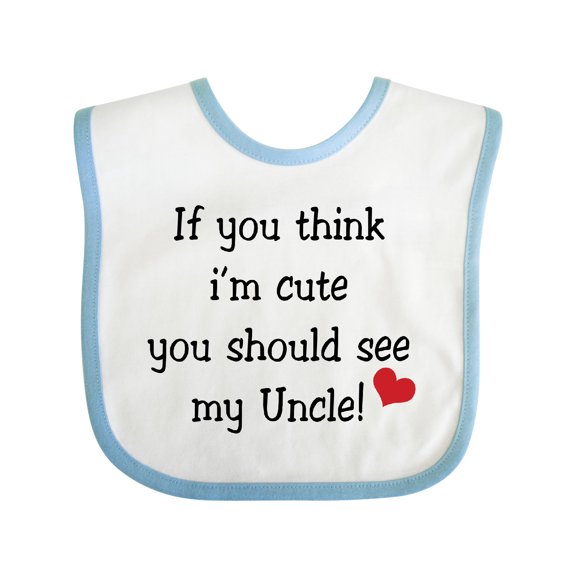Inktastic Cute Uncle Boys or Girls Baby Bib