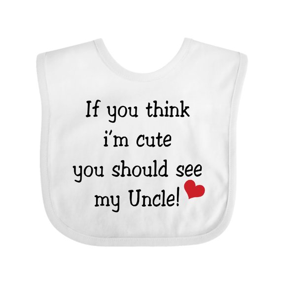 Inktastic Cute Uncle Boys or Girls Baby Bib