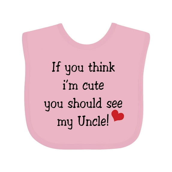 Inktastic Cute Uncle Boys or Girls Baby Bib