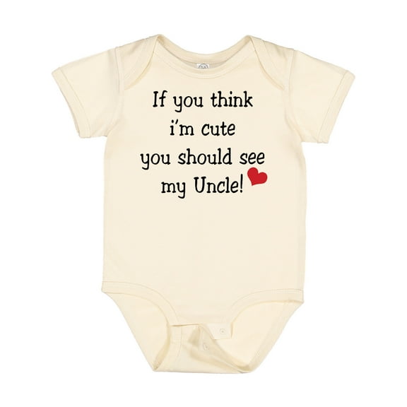 Inktastic Cute Uncle Boys or Girls Baby Bodysuit