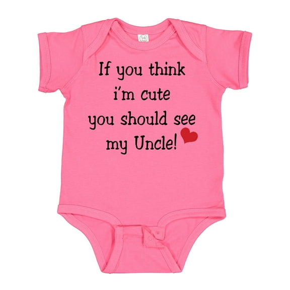 Inktastic Cute Uncle Boys or Girls Baby Bodysuit