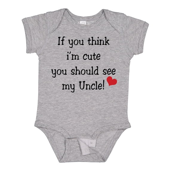 Inktastic Cute Uncle Boys or Girls Baby Bodysuit