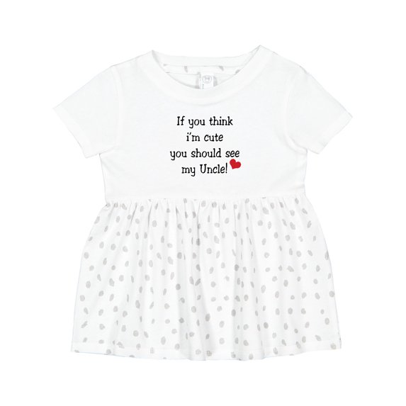 Inktastic Cute Uncle Girls Baby Dress
