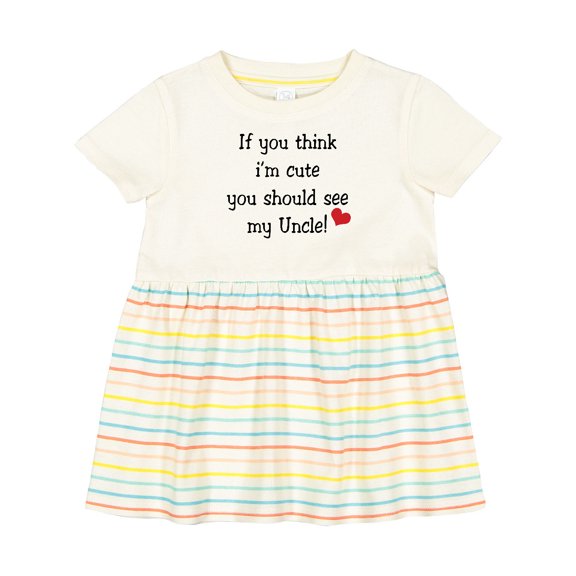 Inktastic Cute Uncle Girls Baby Dress