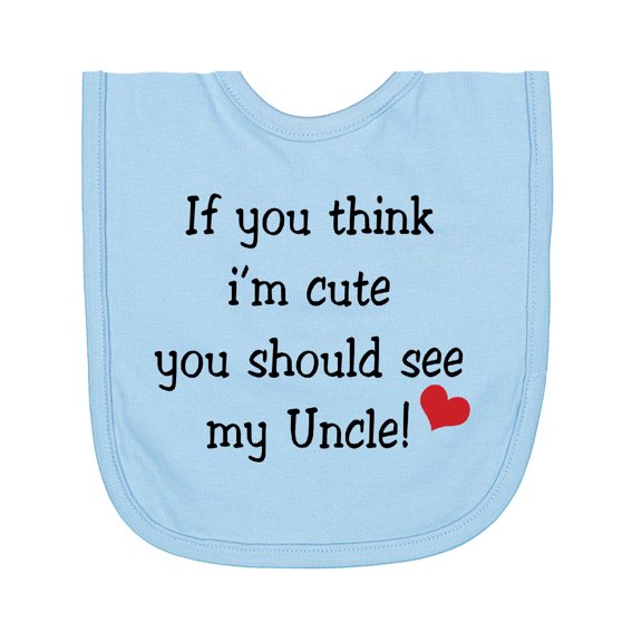 Inktastic Cute Uncle Newborn Bib