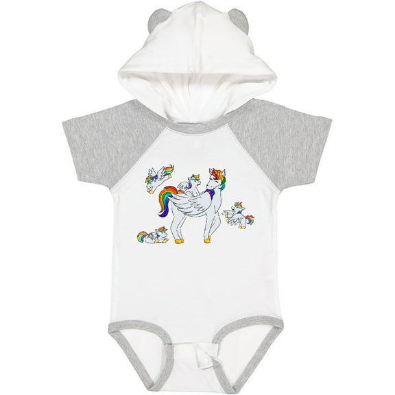 Inktastic Cute Unicorn Family Boys or Girls Baby Bodysuit