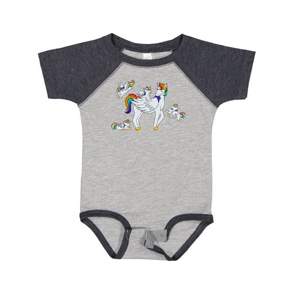 Inktastic Cute Unicorn Family Boys or Girls Baby Bodysuit