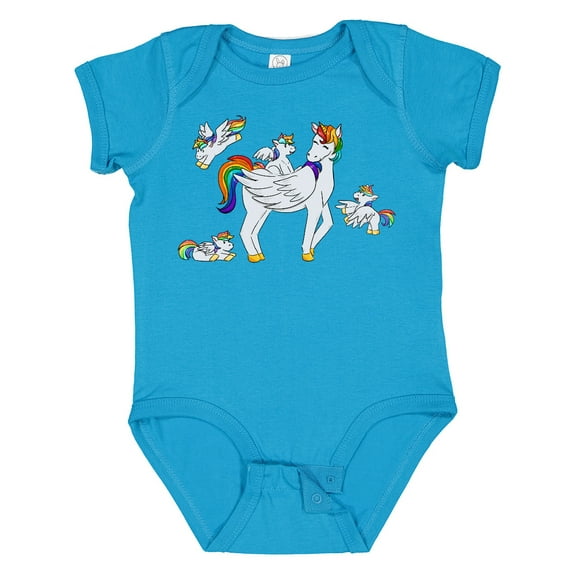 Inktastic Cute Unicorn Family Boys or Girls Baby Bodysuit