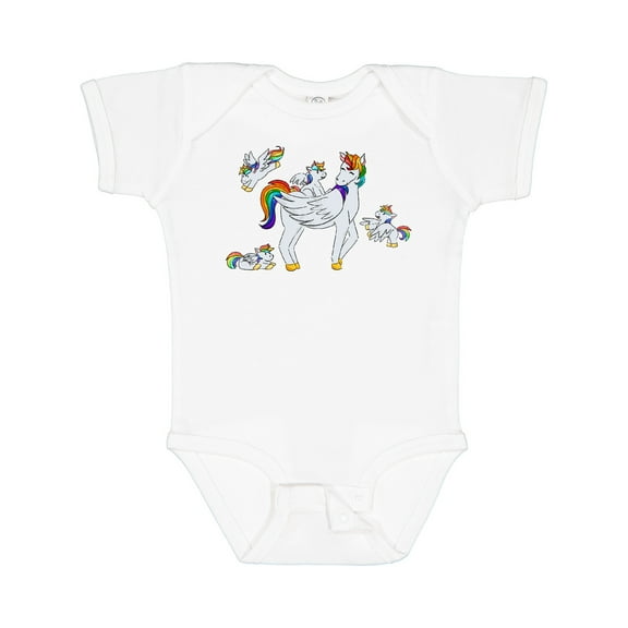 Inktastic Cute Unicorn Family Boys or Girls Baby Bodysuit