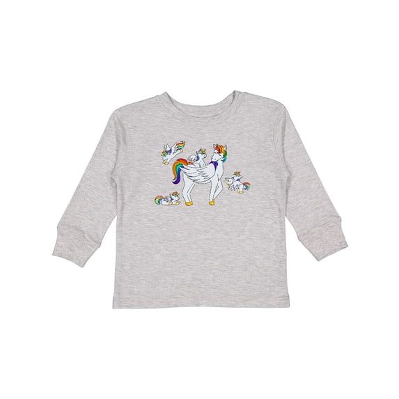 Inktastic Cute Unicorn Family Boys or Girls Long Sleeve Toddler T-Shirt