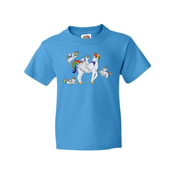Inktastic Cute Unicorn Family Youth T-Shirt