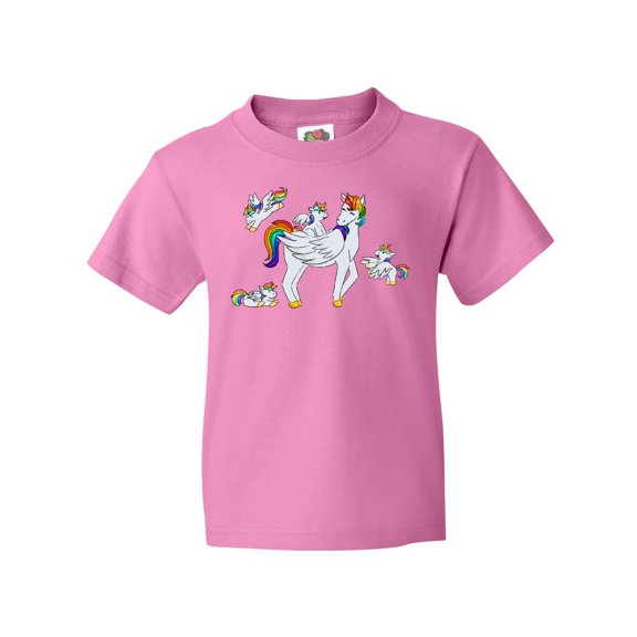 Inktastic Cute Unicorn Family Youth T-Shirt