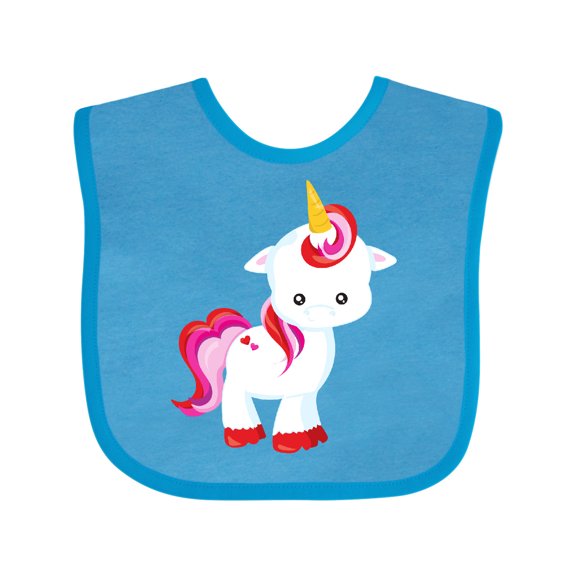 Inktastic Cute Unicorn, Little Unicorn, Magic Unicorn Girls Baby Bib