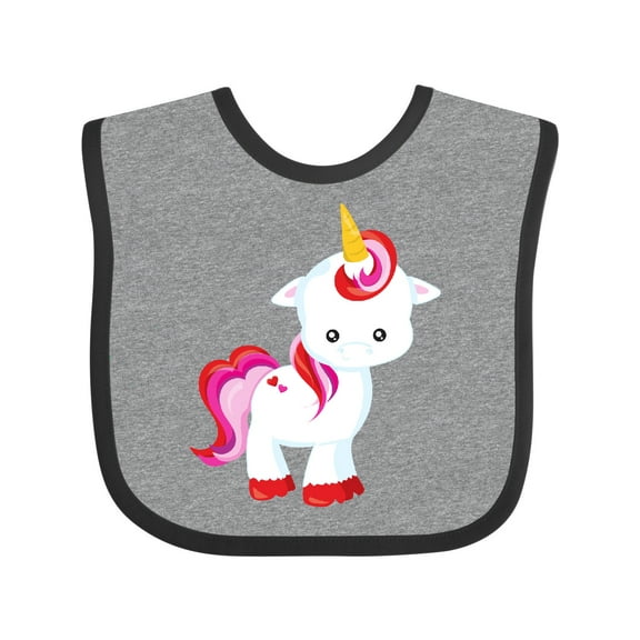Inktastic Cute Unicorn, Little Unicorn, Magic Unicorn Girls Baby Bib