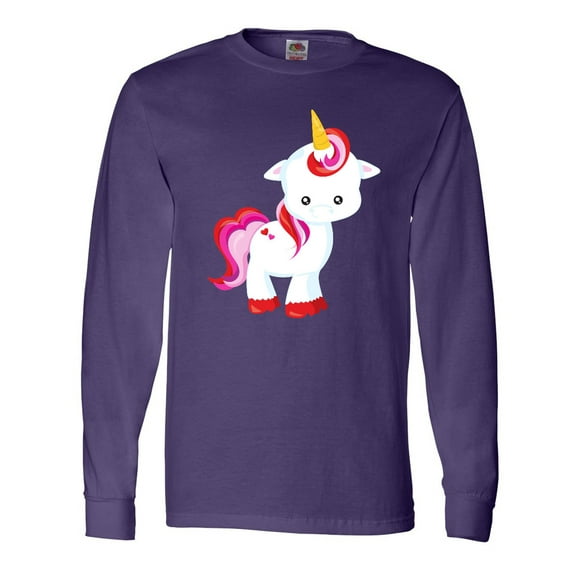 Inktastic Cute Unicorn, Little Unicorn, Magic Unicorn Long Sleeve T-Shirt