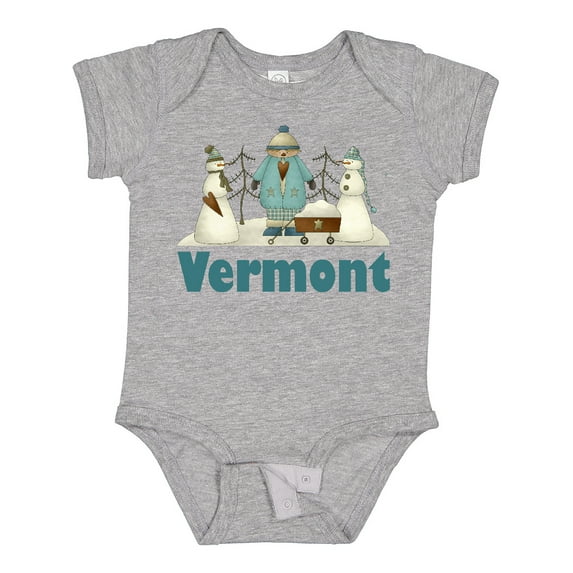 Inktastic Cute Vermont Snow Kids Boys or Girls Baby Bodysuit