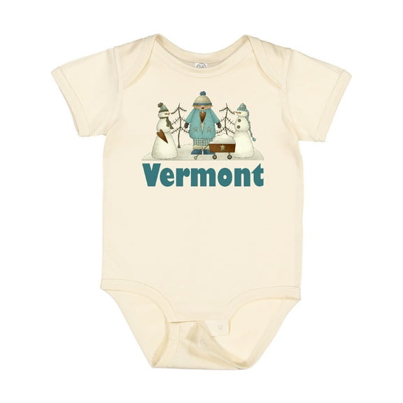 Inktastic Cute Vermont Snow Kids Boys or Girls Baby Bodysuit