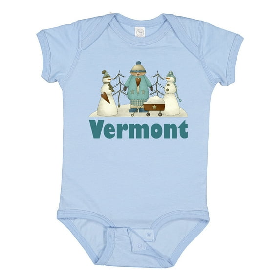 Inktastic Cute Vermont Snow Kids Boys or Girls Baby Bodysuit