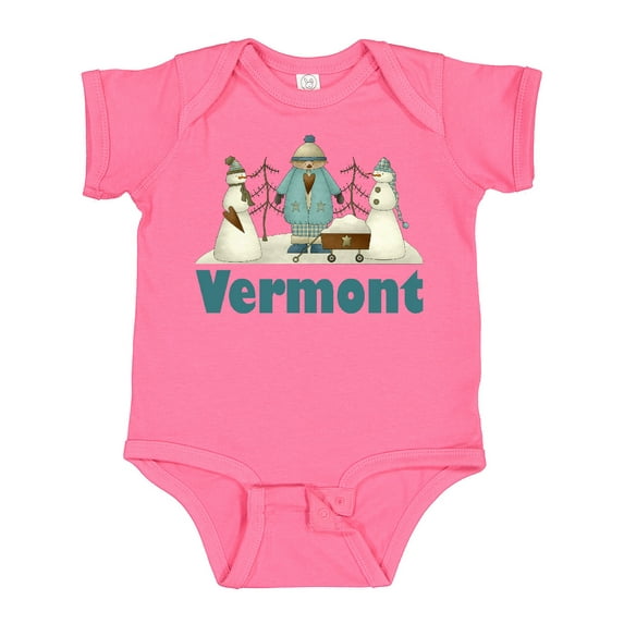 Inktastic Cute Vermont Snow Kids Boys or Girls Baby Bodysuit