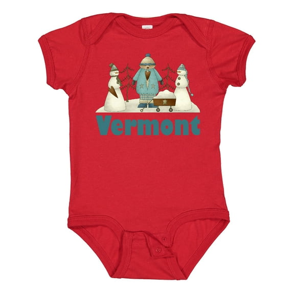 Inktastic Cute Vermont Snow Kids Boys or Girls Baby Bodysuit