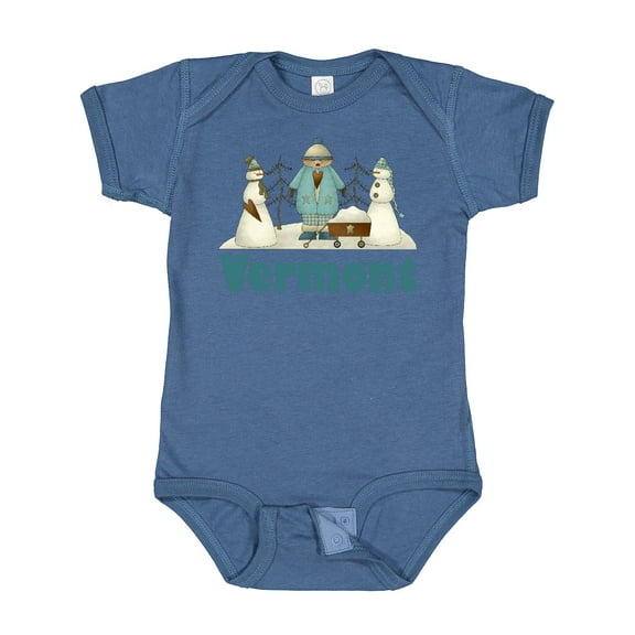 Inktastic Cute Vermont Snow Kids Boys or Girls Baby Bodysuit