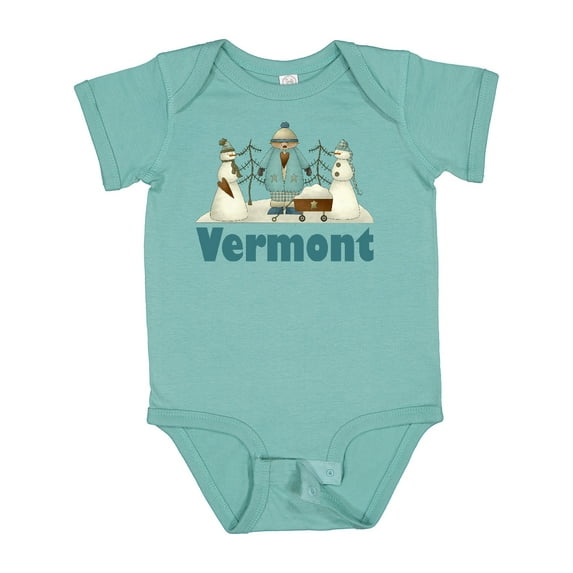 Inktastic Cute Vermont Snow Kids Boys or Girls Baby Bodysuit