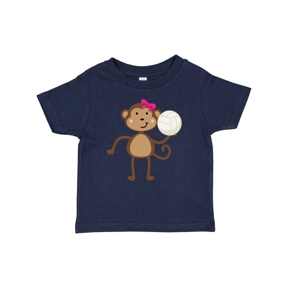 Inktastic Cute Volleyball Girl Monkey Girls Baby T-Shirt