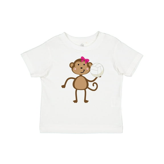 Inktastic Cute Volleyball Girl Monkey Girls Baby T-Shirt