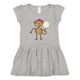 thumbnail image 1 of Inktastic Cute Volleyball Girl Monkey Girls Toddler Dress, 1 of 5