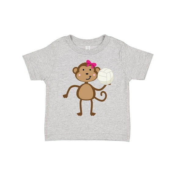 Inktastic Cute Volleyball Girl Monkey Girls Toddler T-Shirt