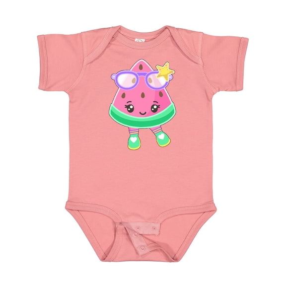 Inktastic Cute Watermelon with Sunglasses Boys or Girls Baby Bodysuit