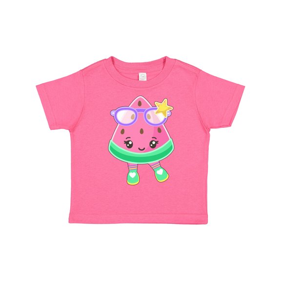 Inktastic Cute Watermelon with Sunglasses Boys or Girls Toddler T-Shirt