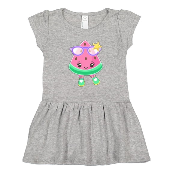 Inktastic Cute Watermelon with Sunglasses Girls Toddler Dress