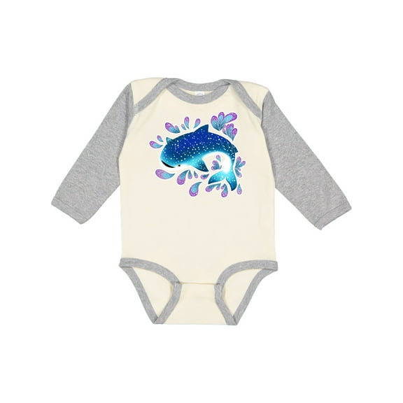 Inktastic Cute Whale Shark Boys or Girls Long Sleeve Baby Bodysuit