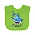 thumbnail image 1 of Inktastic Cute Whale Shark Says Hello Boys or Girls Baby Bib, 1 of 4