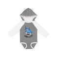 thumbnail image 1 of Inktastic Cute Whale Shark Says Hello Boys or Girls Long Sleeve Baby Bodysuit, 1 of 5