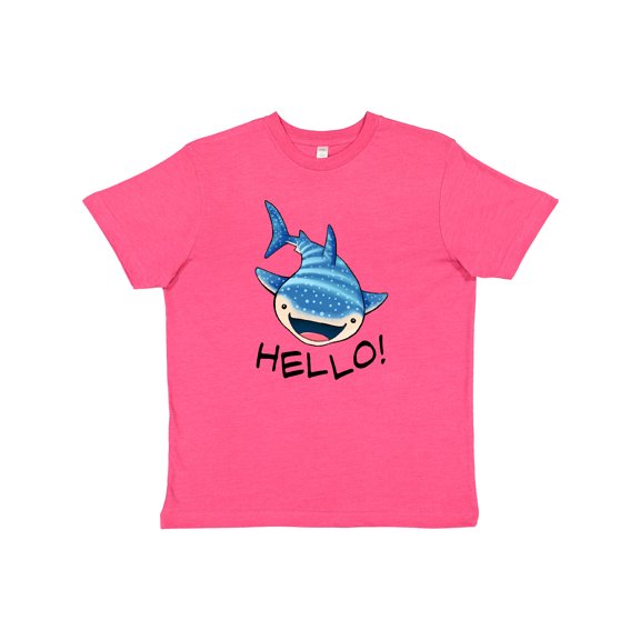 Inktastic Cute Whale Shark Says Hello Youth T-Shirt