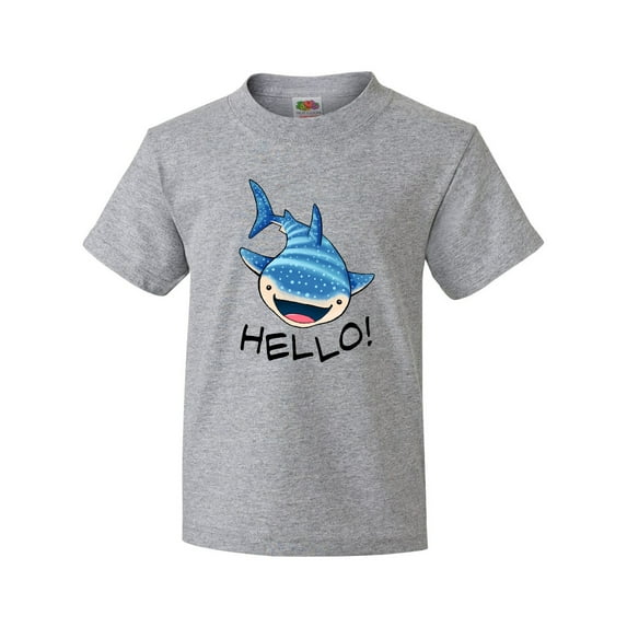 Inktastic Cute Whale Shark Says Hello Youth T-Shirt