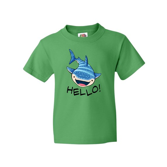 Inktastic Cute Whale Shark Says Hello Youth T-Shirt
