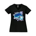 thumbnail image 1 of Inktastic Cute Whale Shark Women's Plus Size V-Neck T-Shirt, 1 of 5