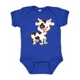thumbnail image 1 of Inktastic Cute White Holstein Cow with Brown Spots Boys or Girls Baby Bodysuit, 1 of 5