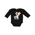 thumbnail image 1 of Inktastic Cute White Holstein Cow with Brown Spots Boys or Girls Long Sleeve Baby Bodysuit, 1 of 5