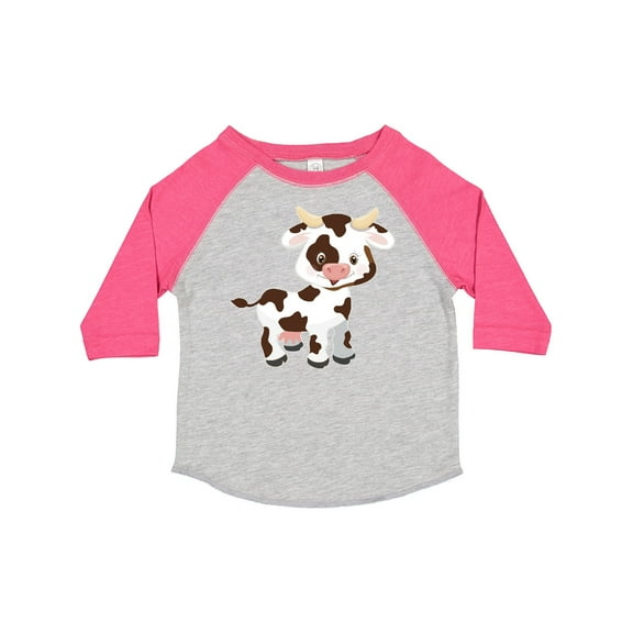 Inktastic Cute White Holstein Cow with Brown Spots Boys or Girls Toddler T-Shirt