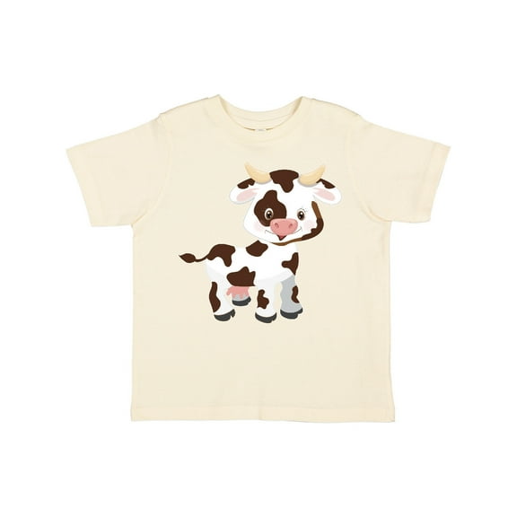 Inktastic Cute White Holstein Cow with Brown Spots Boys or Girls Toddler T-Shirt