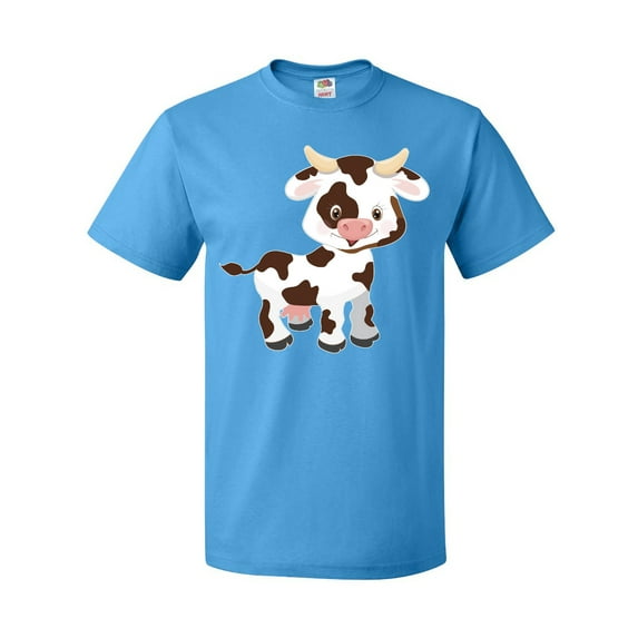 Inktastic Cute White Holstein Cow with Brown Spots T-Shirt