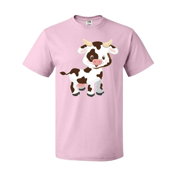Inktastic Cute White Holstein Cow with Brown Spots T-Shirt