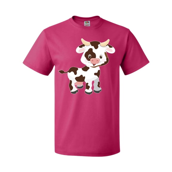 Inktastic Cute White Holstein Cow with Brown Spots T-Shirt