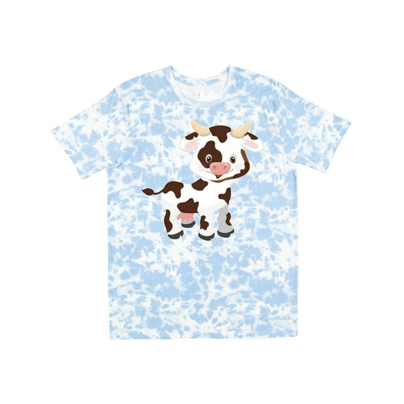 Inktastic Cute White Holstein Cow with Brown Spots T-Shirt
