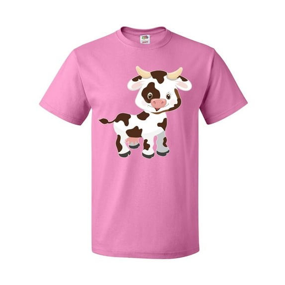 Inktastic Cute White Holstein Cow with Brown Spots T-Shirt